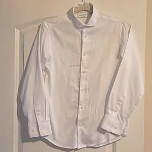 Boy Calvin Klein White button front dress shirt